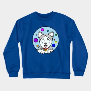 Cartoon Siberian Husky Crewneck Sweatshirt